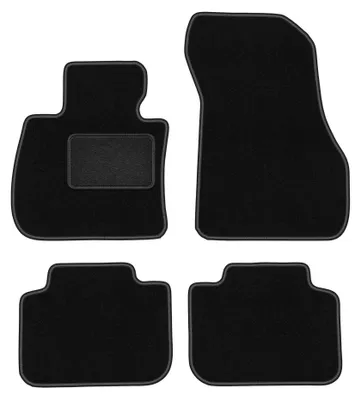 Produktbild von Velours-Fußmatten für BMW X1 F48 2015-2019 (SUV) – 4-tlg, Schwarz, passgenau – Wielganizator LUX