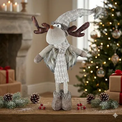 Produktbild von Winterlicher Teleskop Elch - Höhe ca. 81 cm