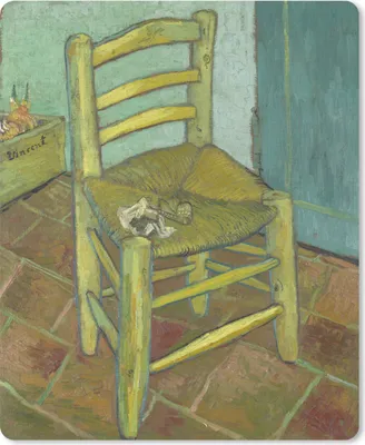 Produktbild von MuchoWow® Mauspad Mousepad Der Stuhl von Vincent - Vincent van Gogh 19x23 cm - Mousepads - Maus Mat - Pad - Mausunterlage - Mauspads - Spielen