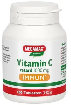 Produktbild von MEGAMAX Vitamin C retard 1,000 mg Immun Tabletten, 100 St. Tabletten