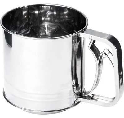 Obrázok produktu pre Jednoručné sito z nehrdzavejúcej ocele, Ø 120 mm, výška 130 mm