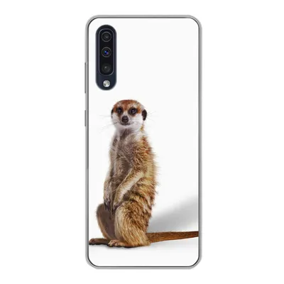Produktbild von MuchoWow® Handyhülle Schutzhülle Hülle für Samsung Galaxy A30s Erdmännchen - Tiere - Fell Silikon Softcase Handy Hülle - Karteninhaber