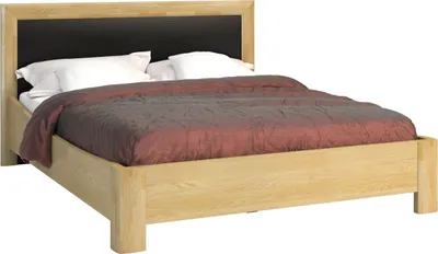 Produktbild von Bett 140 x 200 cm Eiche / Schwarz