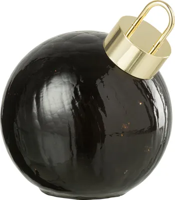 Produktbild von J-Line Weihnachtskugel Led Glas Schwarz Small