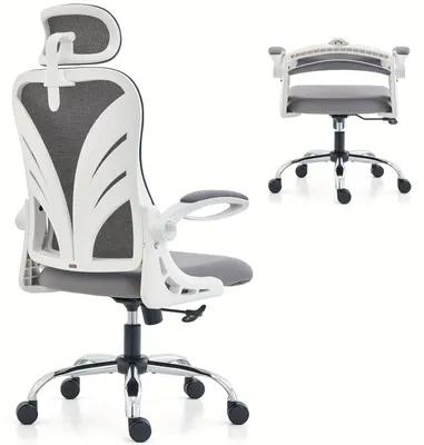 Obrázok produktu pre Ergonomická kancelárska stolička s možnosťou zloženia, priedušnou sieťovinou na operadle a výklopnými podrúčkami