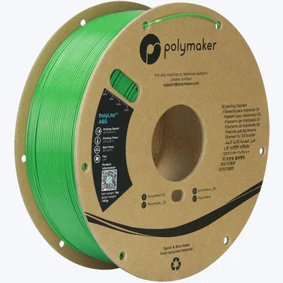 Zdjęcie produktu dla Filament Polymaker PolyLite ABS, zielony, 1,75 mm, 1 kg