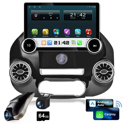 Zdjęcie produktu dla 11,5" CarPlay Android 14 Radio samochodowe do Mercedes-Benz Vito W447 2014-2024 Nawigacja GPS WIFI 4G BT SWC DAB+ USB 6+128G 8-rdzeniowy ADAS Kamera Karta SD