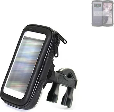Produktbild von K-S-Trade Fahrrad-Halterung kompatibel mit Doogee Smini Handy-Halterung Halter Lenkstange Fahrradhalterung Motorrad Bike Mount Wasserabweisend