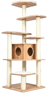 Productafbeelding van Krabpaal - Kattenboom - Krabmeubel - Klimmeubel - Kattenhuis - 175 cm Hoog