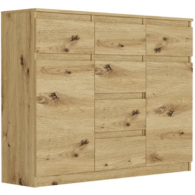 Produktbild von Framire Kommode - Eiche Artisan - 120 x 40 x 98 cm - Modern S-62D