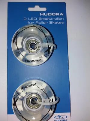 Productafbeelding van Hudora, 2 LED-vervangrollen, 58 mm x 33 mm, geschikt voor skates