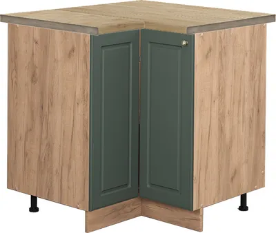 Produktbild von Eckunterschrank Vicco Fame-Line Grün-Gold Landhaus 80.5 cm , AP Eiche, Model 46477