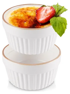 Zdjęcie produktu dla Zestaw Excellent Houseware składający się z 2 miseczek, porcelanowych, 9x4,6 cm, 200 ml, biały