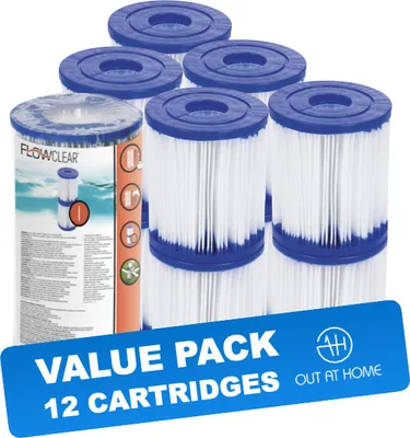 Produktbild von Bestway Flowclear VALUE PACK 12 st. Patronenfilter Typ I