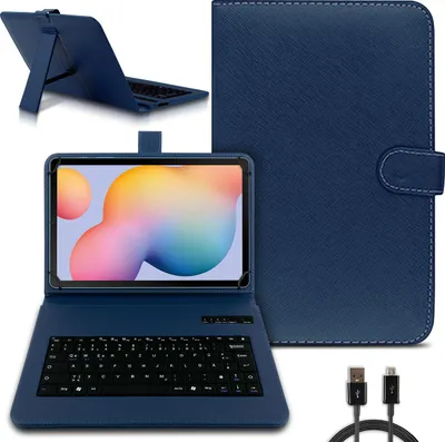 Produktbild von Tastatur Tasche für Xiaomi Pad 7 / 7 Pro Bluetooth Schutz Hülle Keyboard QWERTZFarben:Blau