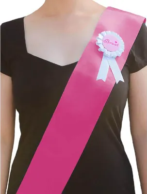 Produktbild von Oblique Unique Schärpe Braut Brosche JGA Junggesellinnenabschied Hen Party pink
