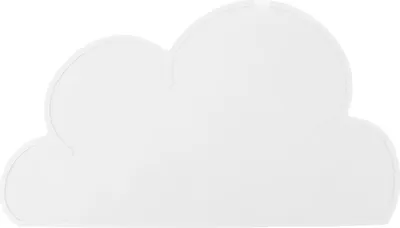 Produktbild von Wolkenförmige Fressnapf-Matte aus Silikon für Hunde und Welpen, Futternapf-unterlage, Weiß