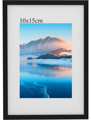Produktbild von Bilderrahmen 10x15 cm Schwarz Holz Wandmontage Tischaufsteller für 8,9x12,7 cm Fotos