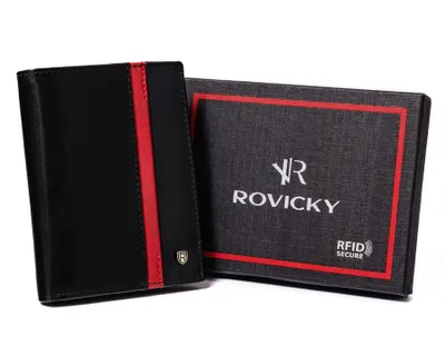 Produktbild von Rovicky Herrenleder Brieftasche Du redest schwarz universell