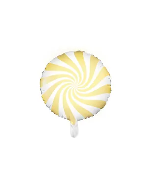 Immagine prodotto di Pallone lecca-lecca in alluminio bianco-giallo 45 cm