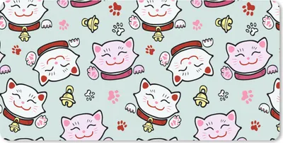 Produktbild von MuchoWow® Mauspad Mousepad Katze - Haustiere - Muster 60x30 cm - Mousepads - Maus Mat - Pad - Mausunterlage - Nachhaltig