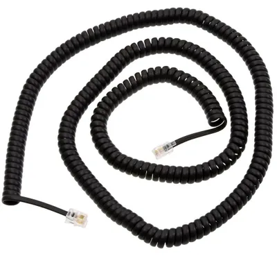 Image de Cordon spiralé pour écouteurs Helos, extra-long, noir, en vrac
