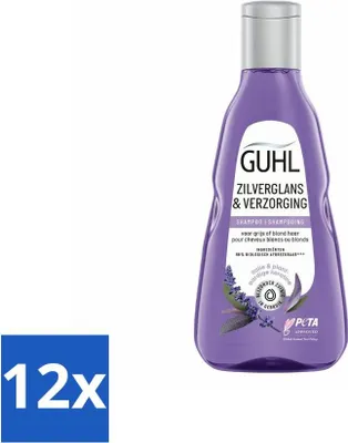 Productafbeelding van Guhl - Shampoo - Zilverglans & Verzorging - 250 ml - Voordeelverpakking - 12 stuks