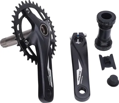 Zdjęcie produktu dla Zintegrowany mechanizm korbowy dla dzieci, stop aluminium, BCD 104 mm, 36 zębów Mechanizm korbowy dla dzieci do suportu gwintowanego BB68