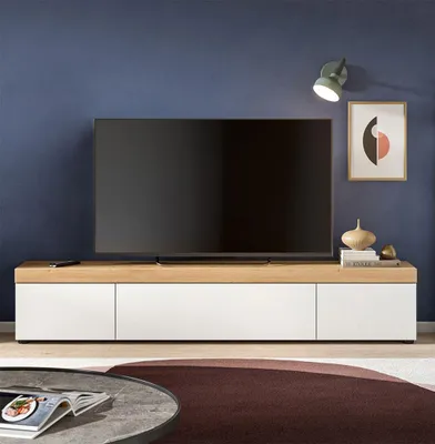 Produktbild von TV-Lowboard Ruda | weiß / Artisan Eiche
