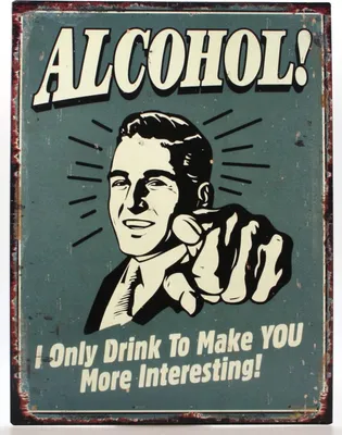 Obrázek produktu pro Moritz plechový nápis Alkohol 25 x 33 Vintage retro nostalgie kovová dekorace
