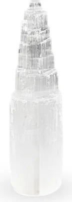 Produktbild von NKlaus Natürliche Selenit Kristall Turm 20cm Meditation Edelstein Quarzkristall Deko 15313