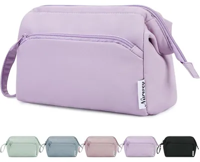 Productafbeelding van Vrouwen, toilettas, make-uptas, reistas, make-up tas, paars, groot, ruim, open