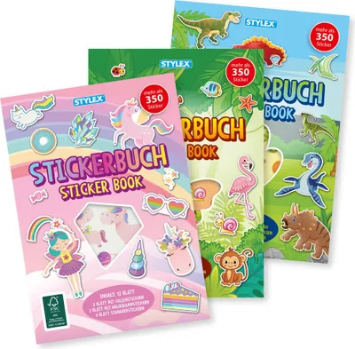 Produktbild von Stickerbuch Thema EINHORN 350 Sticker DIN A5 12 Seiten
