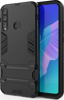 Produktbild von Mobigear Armor Stand  Huawei P40 Lite E Hülle Hardcase Backcover Stoßfest mit Ständer - Schwarz