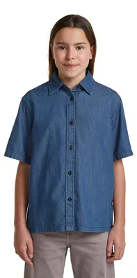 Productafbeelding van G-STAR meisjeshemd Alfa, blauw (MID Used D29676-01-J257), maat 10
