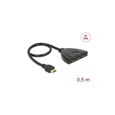 Produktbild von DeLOCK 87619, HDMI, Schwarz, 1024 x 768 (XGA), 1600 x 1200 (UXGA), 1920 x 1080 (HD 1080), 640 x 480 (VGA), 800 x 600 (SVGA), 0,6 m
