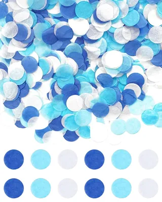 Productafbeelding van Confetti - Ronde strooikonfetti van papier - Tafeldecoratie voor feestjes - Blauw - 50 gram - 2,5 cm