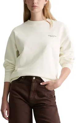 Produktbild von Marc OߴPolo Denim Damen Sweatshirt aus Baumwolle mit Rundhalsausschnitt, Wei