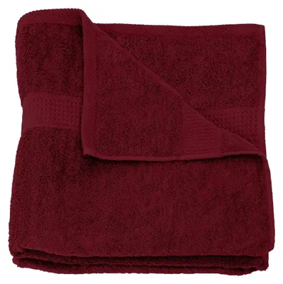 Produktbild von Duschtuch Bordeaux weinrot 70 x 140 cm Baumwolle schnelltrocknend Frottee