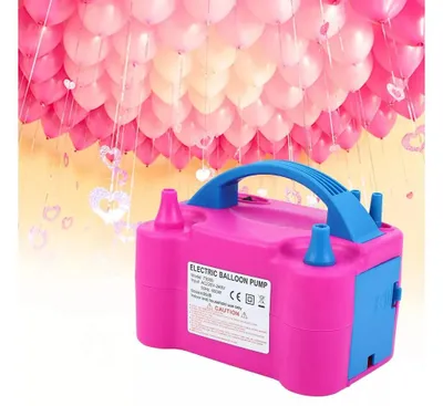 Produktbild von 600W Elektrische Ballonpumpe mit Doppelochgebläse – Schnell & leistungsstark, Ideal für Luftballons, Ballondekorationen, Feiern & Partys, Rosa