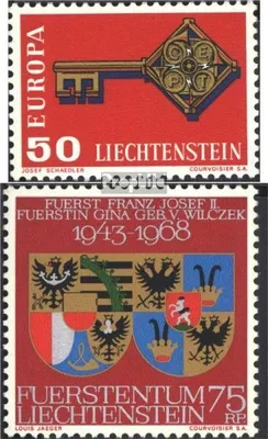 Produktbild von Briefmarken Liechtenstein 1968 Mi 495,496 (kompl.Ausg.) postfrisch Sondermarken