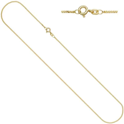 Produktbild von 1,3mm Panzerkette Kette Halskette Collier aus 925 Silber gelbgold vergoldet 50cm