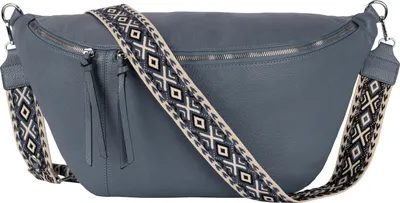 Produktbild von Umhängetasche XXL Bauchtasche (DB-001) Bag Hüfttasche Kunstleder Italy-Design GRAY ORCHID