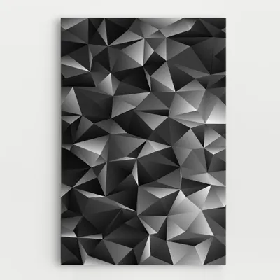 Produktbild von ARTHUB® Leinwandbild 80x120 cm, Black Triangle Pattern | Wohnzimmerdekoration, Hängende Bilder, Wanddekoration, Heimdekoration, Abstrakte, Geometrische
