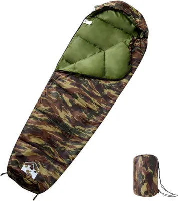 Produktbild von Mumienschlafsack für Erwachsene Camping 3 Jahreszeiten