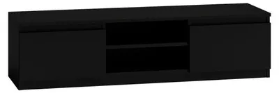 Obrázek produktu pro Topeshop RTV140 CZARNY, Černá, Dřevotřískové desky, Černá, Dřevotřískové desky, 2 police/polic, 1400 mm