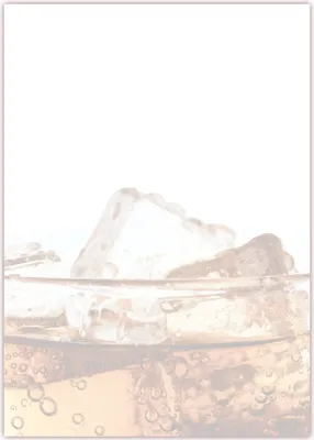 Produktbild von Motiv Briefpapier (Gastro-5040, DIN A4, 25 Blatt). Einseitig bedrucktes Briefpapier,  beschreibbar, Motivpapier für alle Drucker/Kopierer geeignet Motiv Getränk im Glas mit Eiswürfel Cola Limo