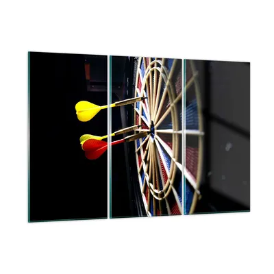 Produktbild von Bilder auf glas - Pfeil Darts Spaß Schild - 105x70cm - Glasbilder - Wandbilder - Kunstdruck - zum Aufhängen bereit - Wanddekoration aus Glas - Glas Bilder - Wandbild auf Glas - GCE105x70-2199