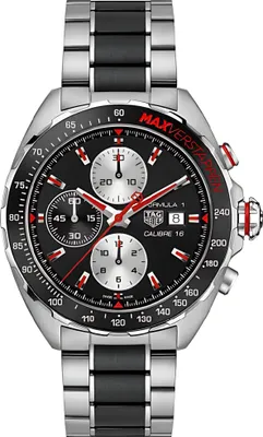 Zdjęcie produktu dla Tag Heuer Formula 1 Max Verstappen Edition Chronograph Zegarek męski srebrny czarny czerwony CAZ2018.BA0970