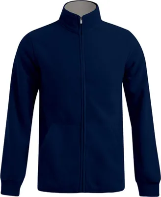 Produktbild von Doppel-Fleece Jacke Plus Size Herren, Schwarz-Hellgrau, 4XL
